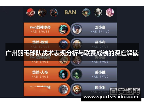 广州羽毛球队战术表现分析与联赛成绩的深度解读